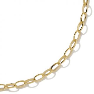 Jewelry Necklaces Chain 14K Diamond Cut Elongated Rolo Link 18
