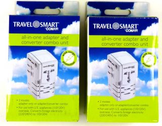 Lot of 2 Conair TS253AD Power Adapter Converter 220 110V for Travel to