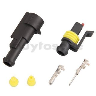 Kit 1 Pin Way Waterproof Electrical Wire Connector Plug