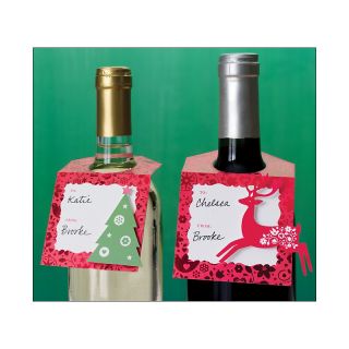 Martha Stewart Holiday Scandinavian Wine Tags   12 Pack