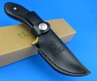 Elk Ridge Knives Fixed Blade Hunting Skinner Knife Black Wood Handle