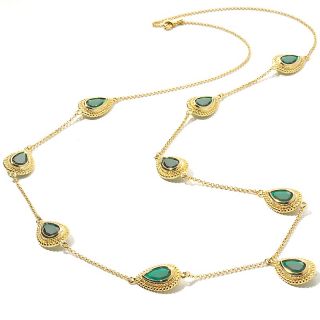  goldtone pear shaped 36 station necklace rating 13 $ 19 98 s