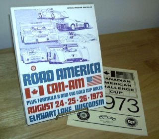 1973 Road America Can Am Racing Program Elkhart Lake