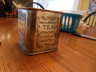  Old Silver Plated English Breakfast Tea Tin