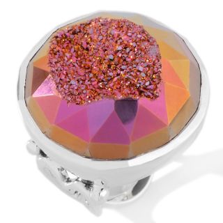 faceted window drusy sterling silver ring note customer pick rating 13