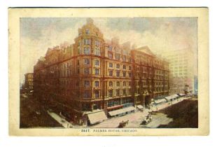 Palmer House Postcard Chicago Illinois 1910 Eldridge KS