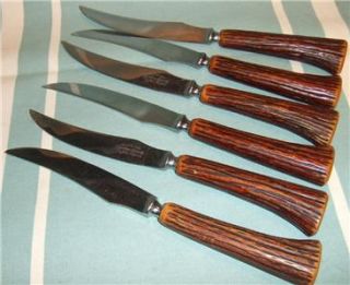 Vintage Bone Handle Sheffield Englishtown Steak Knives