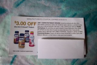 ENSURE Protein Drink Nutrition Coupons $3.00 off Exp. 6/30/13 FREE