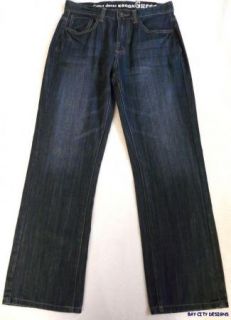 Mens 31 x 30 Guess Dark Wash Escondido Fit Jeans Relax Slouch Straight