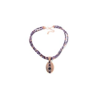  by Jay King Jay King Amethyst Copper Pendant with 18 Bead Necklace