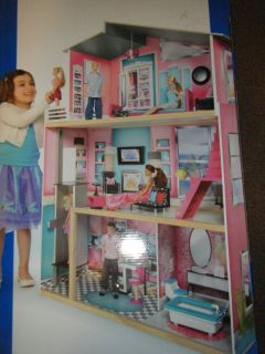  Modern Luxury Barbie Size Doll House w Furniture Elevator New