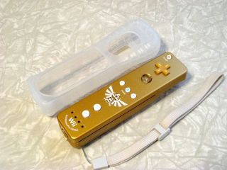 Zelda Gold Skyward Sword Wii Wiimote Controller Motion Plus Remote
