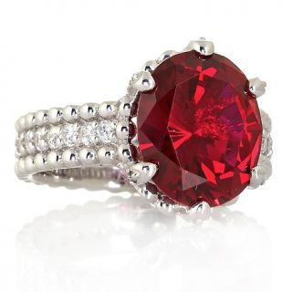  oval created ruby and pave band ring note customer pick rating 23