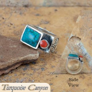  American Turquoise Ring Size 9 3 4 by Lee Epperson SKU 224526
