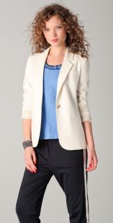 S2012 Auth New $395 Elizabeth and James Spring Jim Woven Blazer in