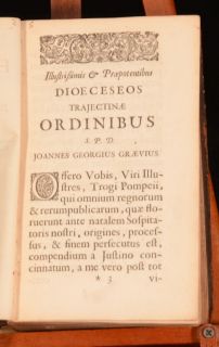 Scarce copy of Johann Georg Graeviuss edition of Justins classic and