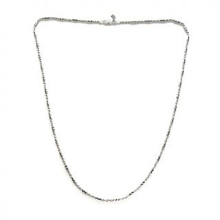  Bendata Sterling Silver Diamond Cut Bar and Rope Chain 24 Necklace