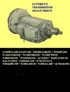1958 1959 Ford Edsel Automatic Transmission Adjustment