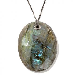 Colleen Lopez Labradorite Sterling Silver Pendant with 22 Chain