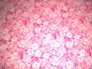 2011 Carol Wilson Elizabeth Studio Fabric Floral Pink Flowers Teacups