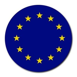 EU European Union Flag Round Mousepad