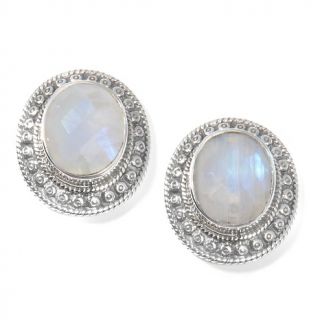 oval gemstone sterling silver button earrings rating 31 $ 49 90 s h