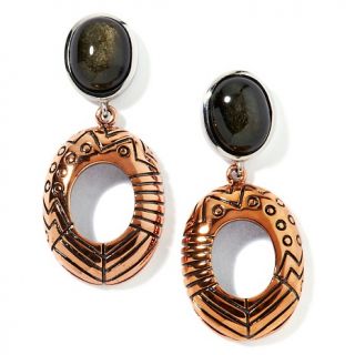  textured copper and sterling silver earring rating 8 $ 27 97 s h