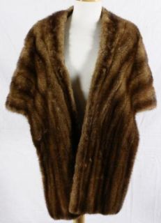 Vintage Mink Fur Cape Wrap Shawl by Elkins Furs, San Francisco, CA