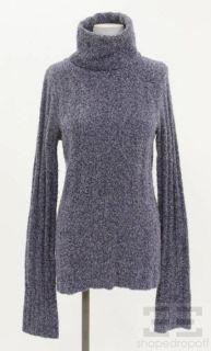 Emanuel Emanuel UNGARO Purple Wool Cashmere Turtleneck Sweater Size P