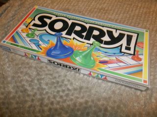 Vintage 1992 Sorry Board Game   Parker Brothers Slide Pursuit Game