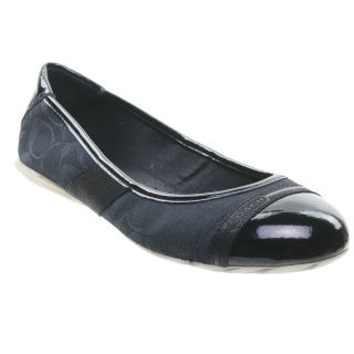 Coach Carie Ballet Flat Black Size 8 5 New