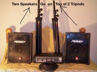 Peavey Professional Quality Speakers & Controller, Tripods   EX
