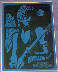Jeff Beck/Foghat Concert Poster   Majestic Theatre   Dallas 1972