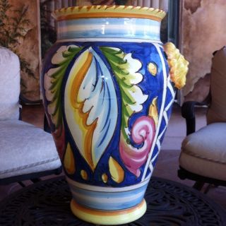 Beautiful Large Italian Ceramic Vase or Urn Imported from Italy