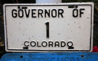 Colorado 1955 State Governor Edwin Carl Johnson 1 License Plate Used