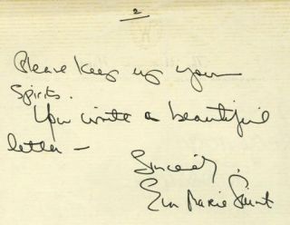 Eva Marie Saint Vintage 1974 Original Signed Handwritten Letter ALS