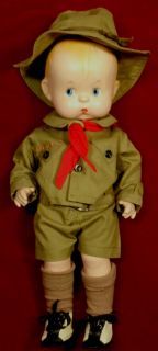Effanbee Skippy Composition Vintage 1929 Doll in Boy Scout Uniform