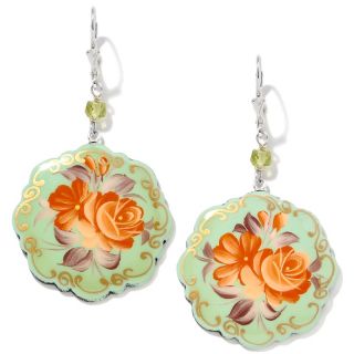  by amy kahn russell hand painted floral earrings rating 5 $ 36