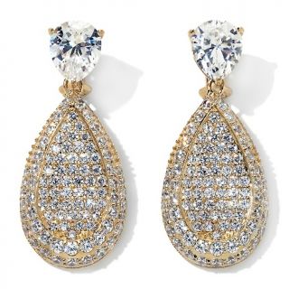 Jean Dousset Absolute Pear and Pavé Drop Earrings