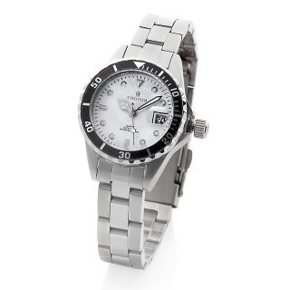 Croton Ladies Stainless Steel Black and White Sport Bracelet Watch at
