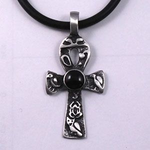 Ankh Egyptian Cross of Life Choker with Pewter Pendant