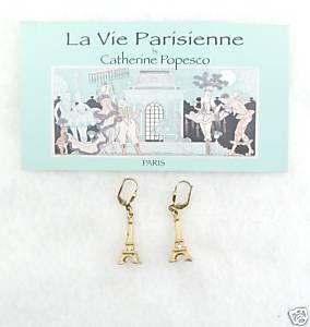 La Vie Parisienne Gold Eiffel Tower Earrings