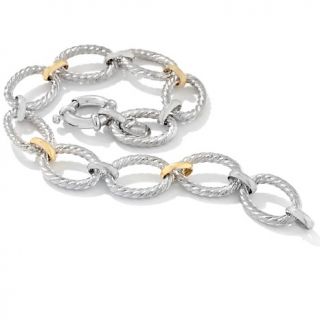  twisted link sterling silver and 10k bracelet rating 5 $ 41 97 s h