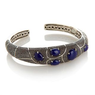 Jewelry Bracelets Cuff Hilary Joy Blue Lapis Caviar Texture 7