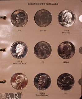 1971 1978 Eisenhower Dollar 30 Coin Set BU Proof Silver