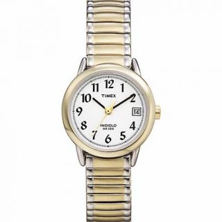 Timex Womens 2 Tone Easy Reader Expansion Band Watch
