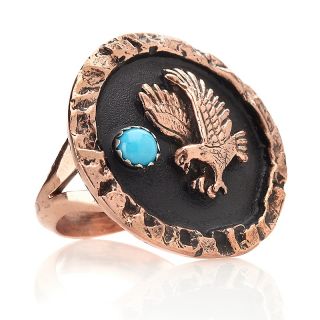 Chaco Canyon Southwest Turquoise Flying Eagle Copper and Sterling S
