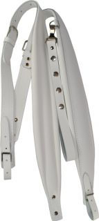 Excalibur Crown Series Accordion Straps White Leather