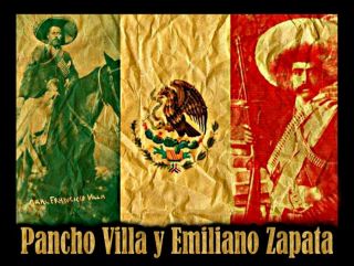 Pancho Villa Y Emiliano Zapata Metal Sign Mexican Revolution