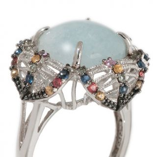 Opulent Opaques Milky Aquamarine and Colors of Sapphire Ring